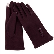 Sophie handsker, brune - søde varme handsker med knapper